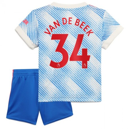 Billiga Fotbollströjor Manchester United Donny Van De Beek 34 Barn Borta tröja 2021/22 Kortärmad 